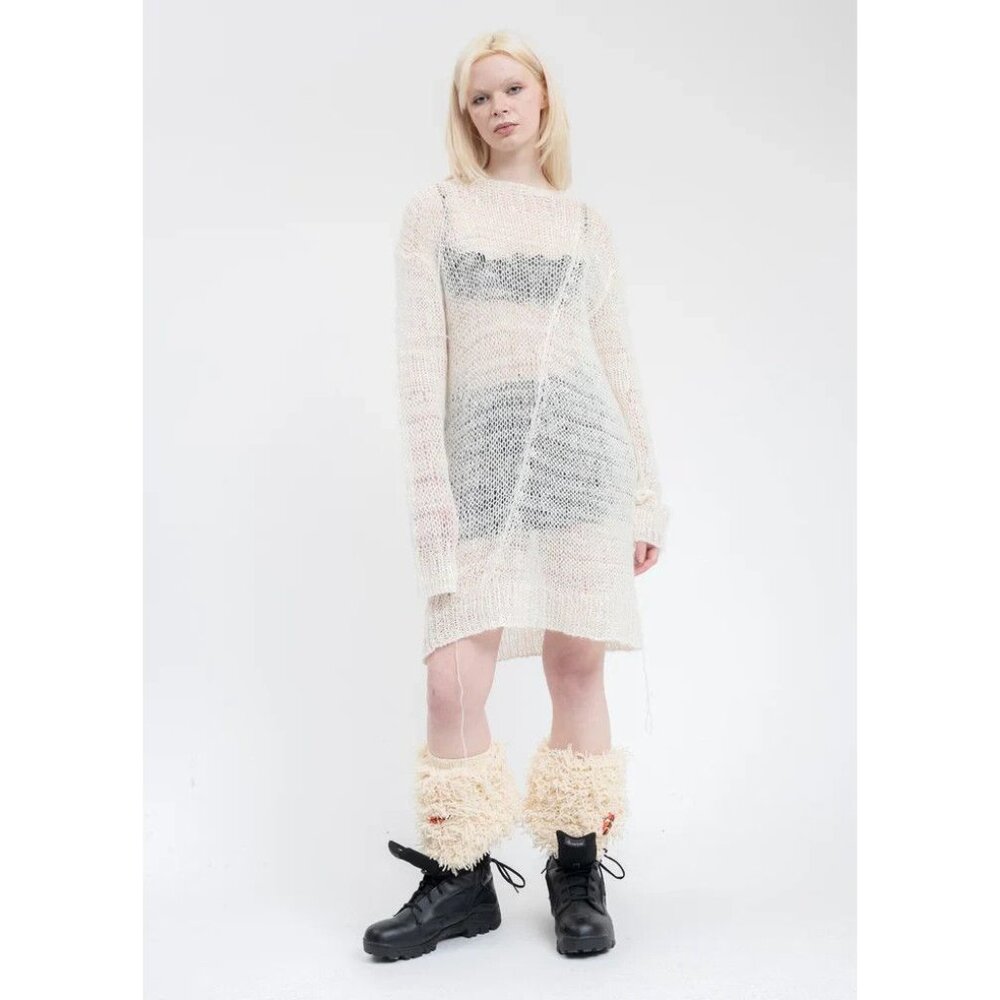 Doublet Upcycle Winder Yarn Pullover Limited 12/14 One Size White Sweater $790 - Picture 14 of 16